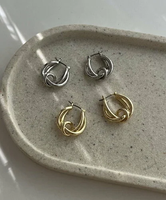 CAPRICIEUX LE'MAGE ＜GOLDY/ゴールディ＞ツイストフープピアス カプリシュ　レマージュ アクセサリー・腕時計 リング・指輪 シルバー ゴールド