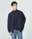 【SALE／30%OFF】UNITED ARROWS green label relaxing スリーシーズン ガーター編み ジップ ブルゾン -マシンウォッシャブル- ユナイテッドアローズ グリーンレーベルリラクシング トップス カーディガン ネイビー ブラック【送料無料】