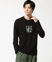 GUESS GUESS 長袖Tシャツ(M)LS Cn Shaded Guess Tee ゲス トップス カットソー・Tシャツ ブラック ホワイト【送料無料】