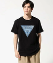 GUESS GUESS 半袖Tシャツ(M)SS Cn Triangle Patch Tee ゲス トップス カットソー・Tシャツ ブラック【送料無料】