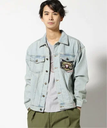 GUESS JEANS GUESS JEANS デニムジャケット(M)Oversize Trucker Jacket ゲス ジャケット・アウター デニムジャケット ブルー【送料無料】