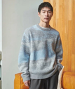 UNITED ARROWS green label relaxing アート ジャカード クルーネック ニット ユナイテッドアローズ グリーンレーベルリラクシング トップス ニット グレー ブラウン【送料無料】