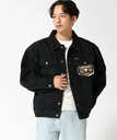 GUESS JEANS (M)GUESS JEANS Oversized Denim Jacket ゲス ジャケット・アウター デニムジャケット ブラック【送料無料】