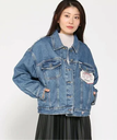 GUESS JEANS (W)GUESS JEANS Oversized Denim Jacket ゲス ジャケット・アウター デニムジャケット ブルー【送料無料】