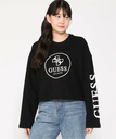 GUESS GUESS 長袖 Tシャツ(W)MIDGE Ls Cn Tee ゲス トップス カットソー・Tシャツ ブラック【送料無料】