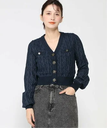 GUESS GUESS トップス カーディガン(W)TIFFANY Ls Vn Cardi Sweater ゲス トップス カーディガン ネイビー【送料無料】