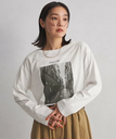 UNITED ARROWS green label relaxing ＜at ease＞フォトプリント カットソー ユナイテッドアローズ グリーンレーベルリラクシング トップス カットソー・Tシャツ ホワイト グレー