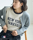 【SALE／43%OFF】ROPE' PICNIC R 【MLB COLLECTION BY JUN】ロゴリンガーTシャツ ロペピクニック トップス カットソー・Tシャツ グレー ホワイト ネイビー