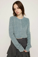 SLY GLITTER KNIT 2WAY カーディガン スライ トップス カーディガン ゴールド ブラック【送料無料】