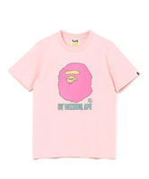 A BATHING APE HAND DRAW BY BATHING APE TEE ア ベイシング エイプ トップス カットソー・Tシャツ ピンク イエロー【送料無料】