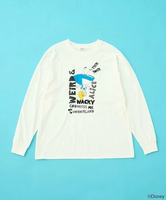 earth music&ecology ふしぎの国のアリス/ロゴデザインロンTEE アースミュージック&エコロジー トップス カットソー・Tシャツ ホワイト グレー