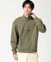 GUESS JEANS GUESS JEANS/(M)Half-Zip Logo Sweater ゲス トップス スウェット・トレーナー カーキ グレー【送料無料】