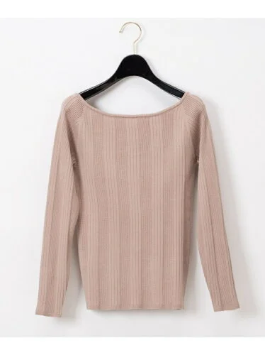 GRACE CONTINENTAL レースアップリブニットTOP