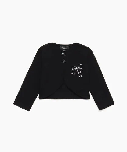agnes b. LS43 E BOLERO キッズ リボン刺繍ボレロ