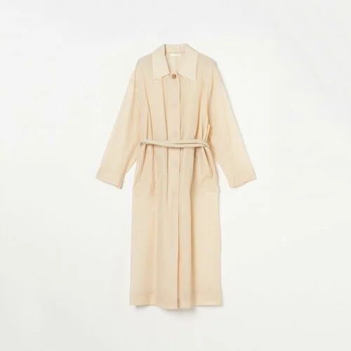 AMOMENTO SHEER SINGLE TRENCH COAT