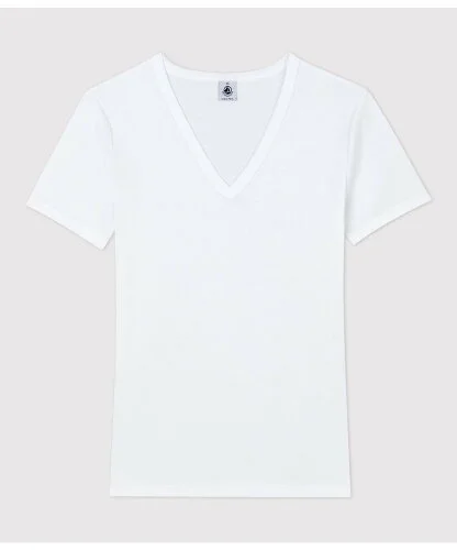 PETIT BATEAU ライトジャージーVネック半袖Tシャツ