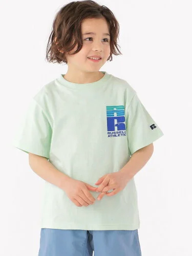 SHIPS KIDS 【SHIPS KIDS別注】RUSSELL ATHLETIC:モーション ロゴ TEE(100~160cm)