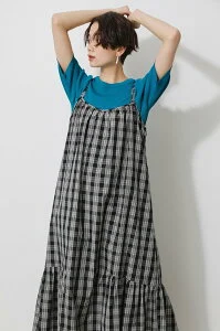 AZUL BY MOUSSY CHECK CAMISOLE ONEPIECE