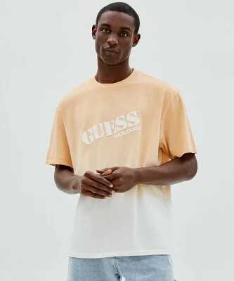 GUESS (M)Dip-Dye Logo Tee