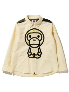 A BATHING APE BABY MILO PATCH OXFORD BD SHIRT K