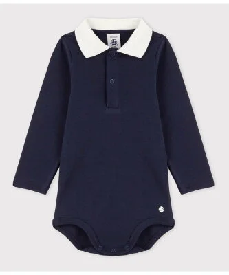 PETIT BATEAU 衿つき長袖ボディ