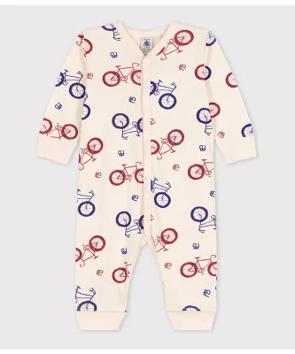 PETIT BATEAU プリント足なしロンパース