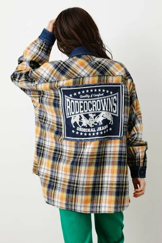 RODEO CROWNS WIDE BOWL (WEB限定)Denim パッチ ドッキングシャツWL