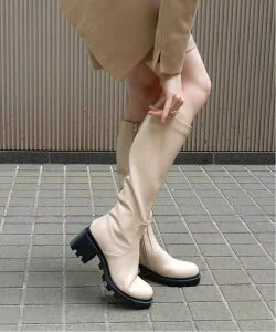 RANDA ストレッチ トラックソールロングブーツ