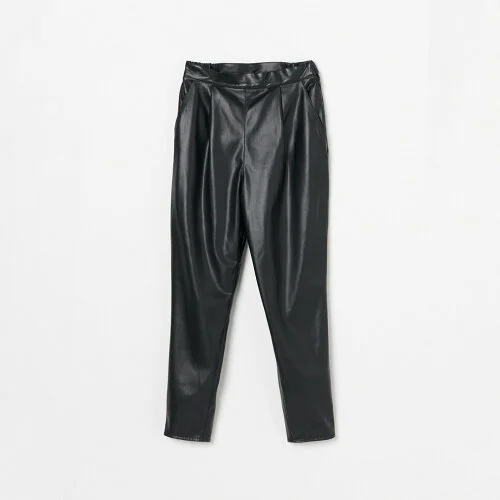 HELIOPOLE FAKE LEATHER TAPERED PANTs