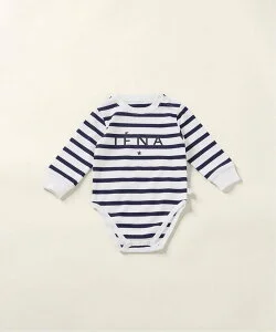 IENA ENFANT 【BASIC】エトワールロゴ長袖ロンパース ボーダー baby(70cm-80cm)