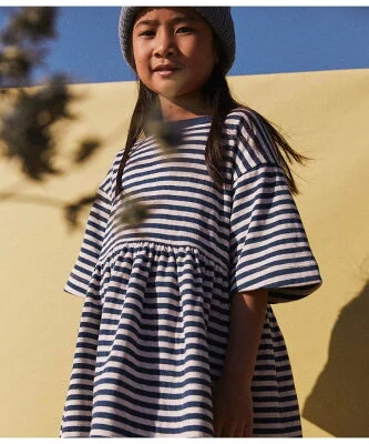 PETIT BATEAU チュビックボーダーワンピース