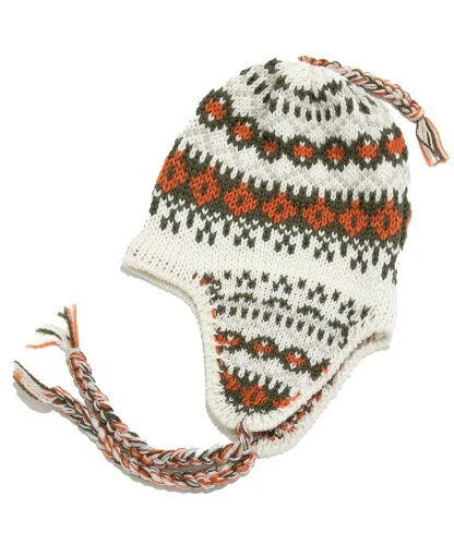 HIGHLAND 2000 HIGHLAND2000/(U)Fairisle Hat w/Ear Cover&Rope Tassels