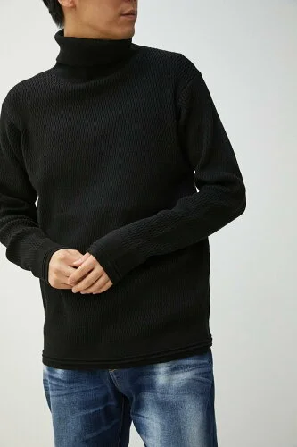 AZUL by moussy HONEYCOMB TURTLE NECK KNIT