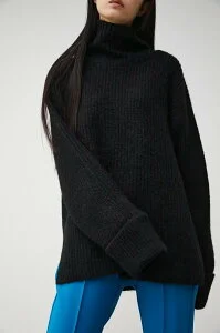 AZUL by moussy BIG TURTLE MIX KNIT TOPS