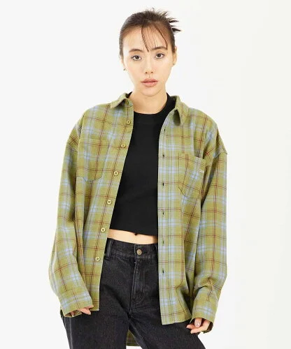 X-girl PLAID SHIRT トップス