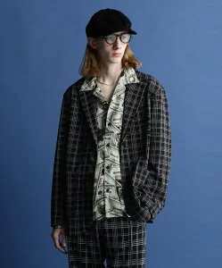 Schott PATTERNED JERSEY 2BUTTON JACKET/パターンジャージ 2ボタンジャケット