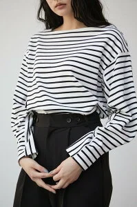 AZUL by moussy VOLUME BORDER CUFF SLEEVE TOPS