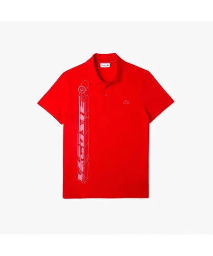 LACOSTE 3Dグラフィックプリントポロシャツ