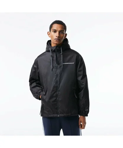LACOSTE 撥水ナイロンジップアップフードジャケット