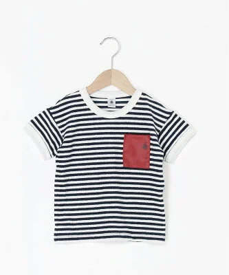 PETIT BATEAU パイルボーダー半袖Tシャツ