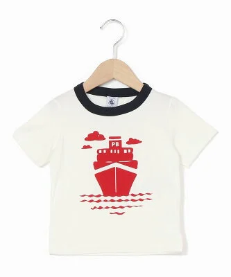 PETIT BATEAU プリント半袖Tシャツ