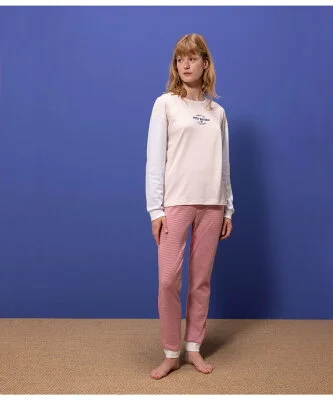 PETIT BATEAU ミラレ長袖パジャマ