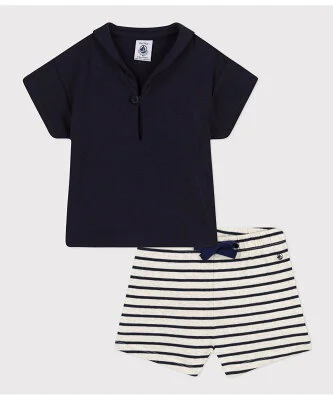 PETIT BATEAU Tシャツ&ショートパンツセット