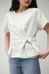 AZUL BY MOUSSY 2WAY SIDE TIE BLOUSE