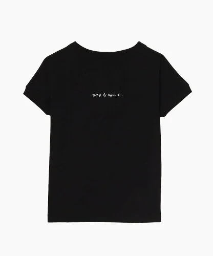 To b. by agnes b. WT13 TS リブネックロゴTシャツ