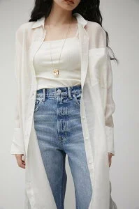 AZUL BY MOUSSY SHEER LONG SHIRT