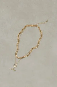 AZUL BY MOUSSY LAYERD CHAIN MANTEL NECKLACE