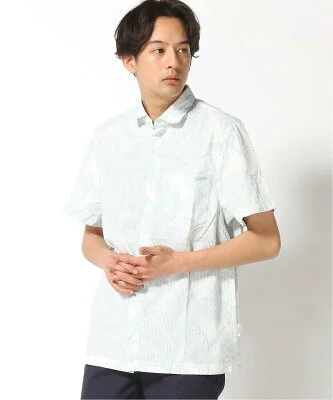 GUESS 半袖 シャツ (M)Collins Stencil Leaf Shirt