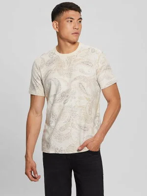 GUESS GUESS Tシャツ (M)Eco Linen-Blend Paisley Tee