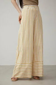 AZUL BY MOUSSY CONTRAST BORDER WIDE PANTS